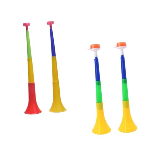 FUNOMOCYA 4 Stück Teiliges Anfeuerungshorn Tragbare zum Anfeuern bei Sport Events Partys Konzerten Leicht Sicher für Fröhliche Zufällige Farbe von FUNOMOCYA