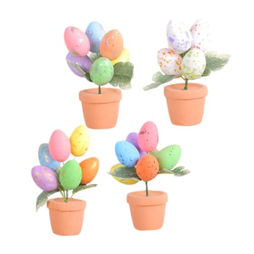 FUNOMOCYA 4 Stück Teiliges Bunter Bonsai Figuren Frühlingshafte Tischdekoration für Ostern für Partys Garten und Wohnräume mit Feiner Verarbeitung und Vielseitigem Einsatz FUNOMOCYA 4 Stück Teiliges Bunter Bonsai Figuren Frühlingshafte Tischdekoration für Ostern für Partys Garten und Wohnräume mit Feiner Verarbeitung und Vielseitigem Einsatz von FUNOMOCYA