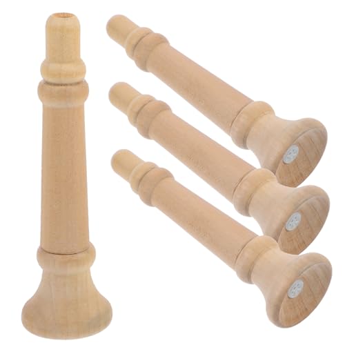 FUNOMOCYA 4 Stück Teiliges DIY Graffiti Holz Horn Leichtes Musikinstrument und Kreatives Kinderspielzeug Handbemalbar Sensorisches Lernspielzeug für Jungen und Mädchen für kreative von FUNOMOCYA