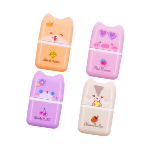FUNOMOCYA 4 Stück Teiliges Kawaii Cartoon Tier Radiergummis Tragbare Rollradierer für Kreative Schulbedarf mit Einfachem Abfallentsorgungssystem für Einsatz Schule und Unterwegs FUNOMOCYA 4 Stück Teiliges Kawaii Cartoon Tier Radiergummis Tragbare Rollradierer für Kreative Schulbedarf mit Einfachem Abfallentsorgungssystem für Einsatz Schule und Unterwegs von FUNOMOCYA