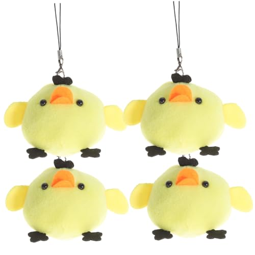 FUNOMOCYA 4 Stück Teiliges Kleine Plüschküken Dekoanhänger für Hochzeitsspiel Werfen Niedliche Tischdekoration und Fotorequisite Leichter Langlebiger Wohnaccessoire Zufällige von FUNOMOCYA