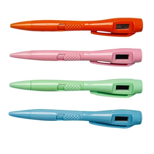 FUNOMOCYA 4 Stück Teiliges Kugelschreiber mit LCD Uhr Multifunktionale Schreibgeräte für Schüler und Büro Austauschbare Gel Pens Verschiedenen Farben für Schule und Zuhause Zufällige Farbe FUNOMOCYA 4 Stück Teiliges Kugelschreiber mit LCD Uhr Multifunktionale Schreibgeräte für Schüler und Büro Austauschbare Gel Pens Verschiedenen Farben für Schule und Zuhause Zufällige Farbe von FUNOMOCYA