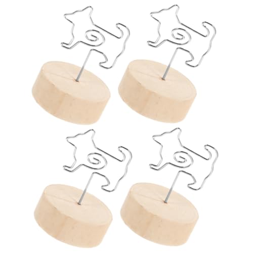 FUNOMOCYA 4 Stück Teiliges Metall Notizhalter mit Niedlichen Tierclips Vielseitige Tischkarten und Fotohalter für Hochzeit Party und Büro Stabile Langlebig und Tragbar von FUNOMOCYA