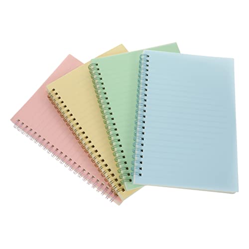 FUNOMOCYA 4 Stück Teiliges Spiral Notizbuch Pastellfarben Liniert Vielseitig Einsetzbar für Büro Schule und Tagebuch Hochwertiges Glattes Papier für Notizen Skizzen und Kreative von FUNOMOCYA