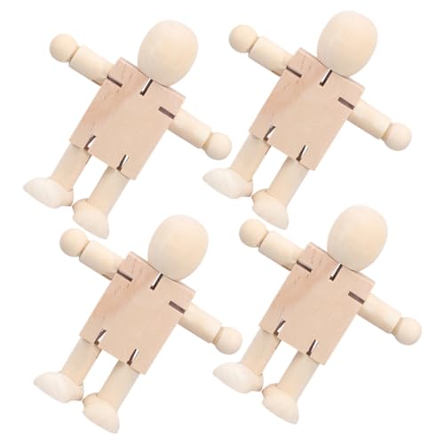 FUNOMOCYA 4 Stück Unvollendetes Stabile Holzfigur mit Gelenken Graffiti DIY Bastelspielzeug für Kreative Puppen für Dekoration und Handfertigkeit FUNOMOCYA 4 Stück Unvollendetes Stabile Holzfigur mit Gelenken Graffiti DIY Bastelspielzeug für Kreative Puppen für Dekoration und Handfertigkeit von FUNOMOCYA