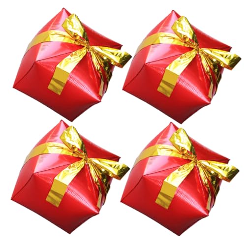 FUNOMOCYA 4 Stück Weihnachtliche Folienballons Quadratisch Geschenkbox Aluminium Dekoration Party Supplies Bunte Luftballons für Festliche Stimmung Familienfeier Foto FUNOMOCYA 4 Stück Weihnachtliche Folienballons Quadratisch Geschenkbox Aluminium Dekoration Party Supplies Bunte Luftballons für Festliche Stimmung Familienfeier Foto von FUNOMOCYA