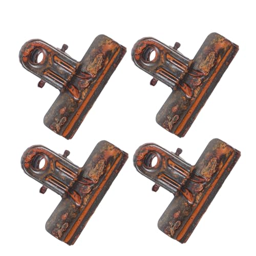 FUNOMOCYA 4 Stück Zeitungsklammern Binder Bull Clips Bull Clips Binder Büroklammern Snack Verschlussklammer Verschlussbeutel Scharnier von FUNOMOCYA