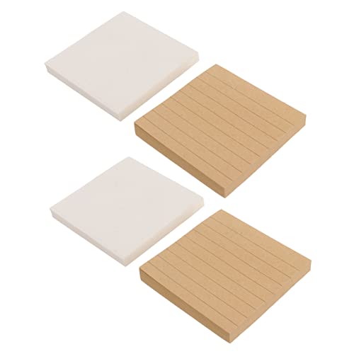 FUNOMOCYA 4 Stücke Teiliges Haftnotiz Selbstklebend mit Linierten und Karierten Blöcken aus Kraft und Weißem Papier Je Block Haftet Zuverlässig Allen Oberflächen für Büro und Schule FUNOMOCYA 4 Stücke Teiliges Haftnotiz Selbstklebend mit Linierten und Karierten Blöcken aus Kraft und Weißem Papier Je Block Haftet Zuverlässig Allen Oberflächen für Büro und Schule von FUNOMOCYA