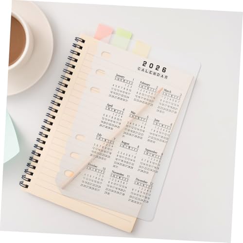 FUNOMOCYA 4 Stücke Teiliges Kalender Register Mattierte PP Trennblätter mit Löchern Wiederbefüllbare Planer Einlagen für Terminorganisation Diy Notizbuchzubehör Kratzfeste Schutzfolie von FUNOMOCYA