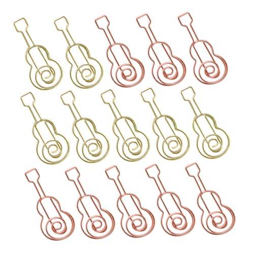 FUNOMOCYA 40 Stück Teiliges Dekorative Metall büroklammern in Gitarrenform Farblich Sortiert in Gold und Roségold Stabile Lesezeichen und Organisationsclips für Büro Schule und FUNOMOCYA 40 Stück Teiliges Dekorative Metall büroklammern in Gitarrenform Farblich Sortiert in Gold und Roségold Stabile Lesezeichen und Organisationsclips für Büro Schule und von FUNOMOCYA