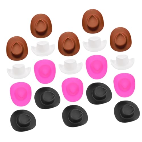 FUNOMOCYA 40 Stück Teiliges Mini Cowgirl Hüte aus Kunststoff Kleine Puppenhüte für Bastelarbeiten und Partydekoration Schwarz Weiß Rosa und Braun Miniatur Western Hüte für Kuchen und FUNOMOCYA 40 Stück Teiliges Mini Cowgirl Hüte aus Kunststoff Kleine Puppenhüte für Bastelarbeiten und Partydekoration Schwarz Weiß Rosa und Braun Miniatur Western Hüte für Kuchen und von FUNOMOCYA