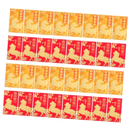 FUNOMOCYA 48 Stück Neujahrsvorteile Sind Geschlossen Frühlingsfest Fengshui Hongbao Neujahrsgeldpaket Roter Umschlag Tierkreispferd Rotes Paket Jahr Des Drachen Hong Bao 2026 Hong Bao von FUNOMOCYA