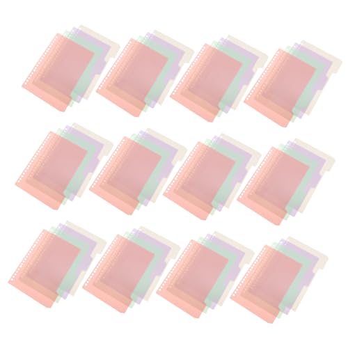 FUNOMOCYA 48 Stück Teiliges Kunststoff Register mit Löchern Transparente Lose Trennblätter mit Beschriftbaren Tabs Flexible Ordner Notizbuch-organizer für Büro und Schule FUNOMOCYA 48 Stück Teiliges Kunststoff Register mit Löchern Transparente Lose Trennblätter mit Beschriftbaren Tabs Flexible Ordner Notizbuch-organizer für Büro und Schule von FUNOMOCYA