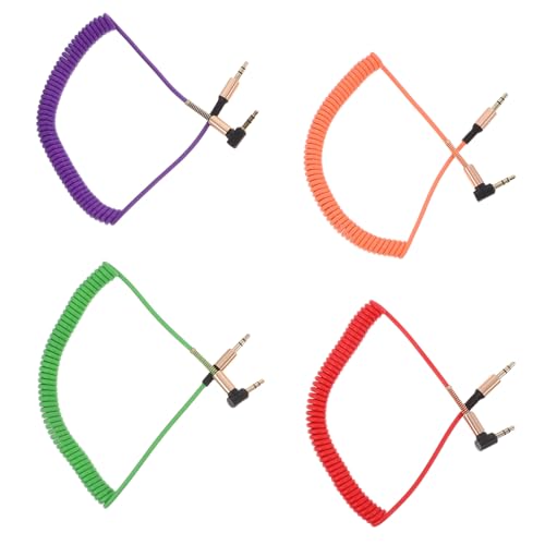 FUNOMOCYA 4Stücke Audiokabel Männlich zu Männlich Gewinkeltes Stereo Aux Kabel Zufälligen Farben für Auto Handy Lautsprecher FUNOMOCYA 4Stücke Audiokabel Männlich zu Männlich Gewinkeltes Stereo Aux Kabel Zufälligen Farben für Auto Handy Lautsprecher von FUNOMOCYA