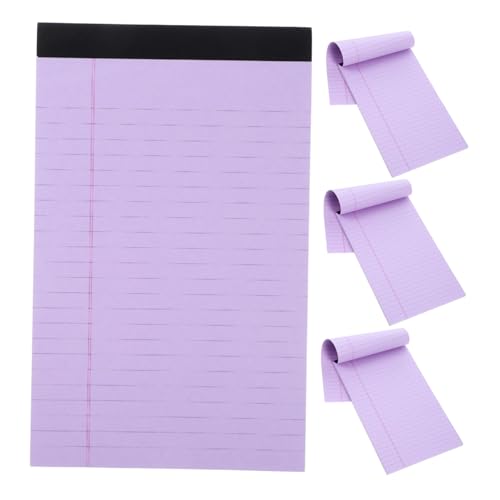 FUNOMOCYA 4Stücke Teiliges Linierter Notizblock Juristische Notizblätter für Büro Schule Zuhause Abreißbare Memo Pads Einfach zu Verwenden für To Do Listen von FUNOMOCYA
