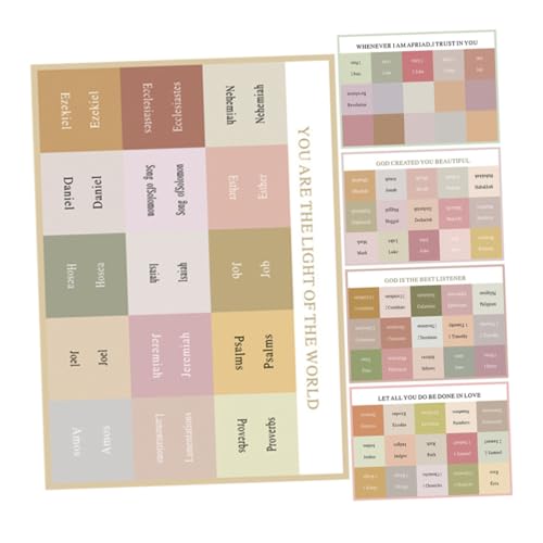 FUNOMOCYA 5 Blätter Bibel-Tabs zum Bibelstudium bible tabs bibelregister Bibel Etiketten Bibel studieren Bibel Tab Registerkarten zum Bibelstudium Bibelzubehör für Frauen PVC selbstklebend von FUNOMOCYA