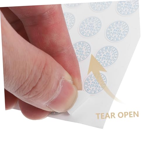 FUNOMOCYA 5 Blätter Tamper Evident Stickers Qc Approved Quality Control Passed Aufkleber mit Herstellungsdatum und Bruchschutz für Industrie Elektronik Möbel FUNOMOCYA 5 Blätter Tamper Evident Stickers Qc Approved Quality Control Passed Aufkleber mit Herstellungsdatum und Bruchschutz für Industrie Elektronik Möbel von FUNOMOCYA