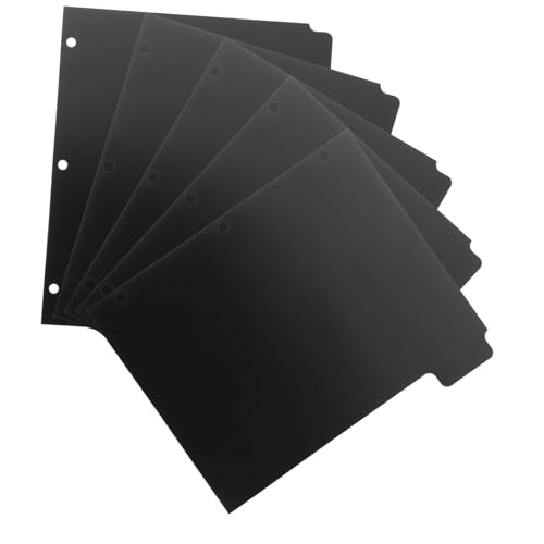 FUNOMOCYA 5 Blätter Teiliges Register Trennblätter aus Stabilem Ringbuch Trennblätter für Ordner Vielseitige Binder Divider für Schule Büro und Zuhause von FUNOMOCYA