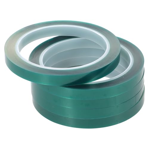 FUNOMOCYA 5 Rollen Hitzebeständiges Klebeband Hochtemperatur Polyimidband für Sublimation Löten Oberflächenschutz Starke Haftung ohne Rückstände von FUNOMOCYA