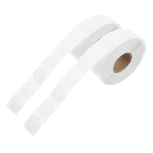 FUNOMOCYA 5 Rollen Runde Selbstklebende Etiketten Durchmesser Blanko Klebeetiketten Vielseitig Haftend für Büro Lager Schule Zuhause Beschriftbar und Sicher Haftend Textilien von FUNOMOCYA