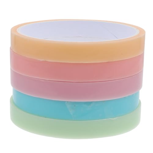 FUNOMOCYA 5 Rollen Sticky Balls Tape Doppelseitiges Klebeband für Stressabbau Kreatives DIY Farbiges Klebeband zum Herstellen Klebriger Bälle Lustiges Entspannungsspielzeug für Erwachsene von FUNOMOCYA