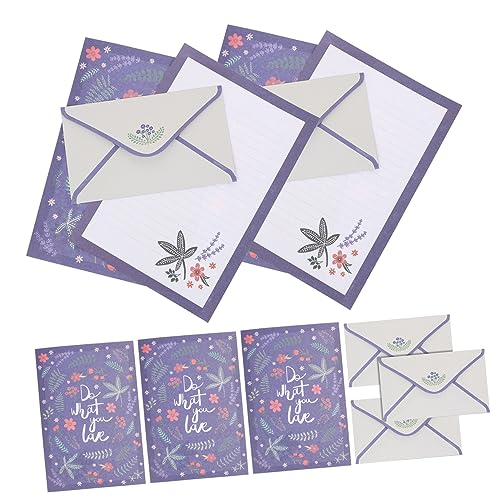FUNOMOCYA 5 Sätze Blumen Briefpapier Set mit Umschlägen Teiliges Vintage Set für Hochzeiten Partys und Besondere Anlässe Design für Einladungen und Karten von FUNOMOCYA
