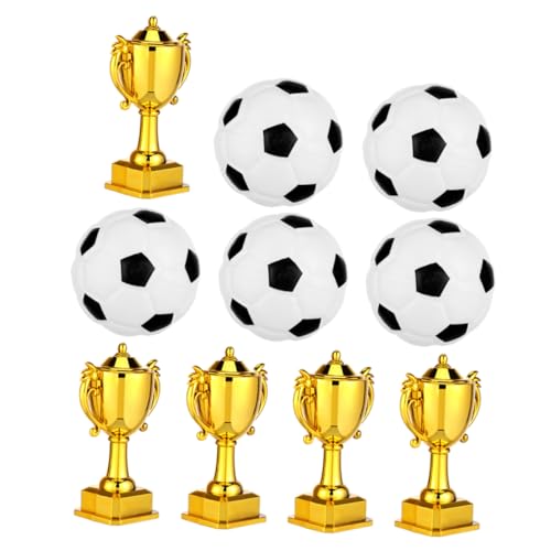 FUNOMOCYA 5 Sätze Mini Fußball Torten Deko Goldene Pokale Plastik Trophäen für Sportparty Kuchenaufsätze für Geburtstagsfeier Fußball Themenfest FUNOMOCYA 5 Sätze Mini Fußball Torten Deko Goldene Pokale Plastik Trophäen für Sportparty Kuchenaufsätze für Geburtstagsfeier Fußball Themenfest von FUNOMOCYA