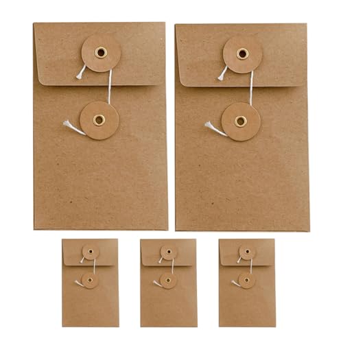 FUNOMOCYA 5 Stück Datenaufbewahrungstasche Vintage Hochzeitsumschläge Fotokartenumschläge Hochzeitseinladungsumschläge Kraftumschläge Für Hochzeiten Vintage Umschläge Für Den von FUNOMOCYA