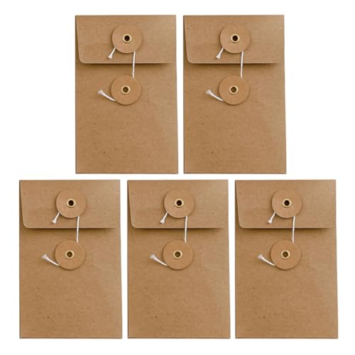 FUNOMOCYA 5 Stück Datenaufbewahrungstasche Vintage Hochzeitsumschläge Party Ankündigungsumschläge Organizer Umschläge Kleine Quadratische Umschläge Büroumschläge Einladungsumschläge von FUNOMOCYA