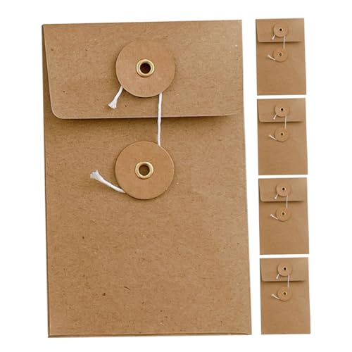FUNOMOCYA 5 Stück Datenspeichertasche Kleine Quadratische Umschläge För Karten Vintage-umschläge Für Grußkarten Für Hochzeitseinladungen Braun Kraftpapier FUNOMOCYA 5 Stück Datenspeichertasche Kleine Quadratische Umschläge För Karten Vintage-umschläge Für Grußkarten Für Hochzeitseinladungen Braun Kraftpapier von FUNOMOCYA