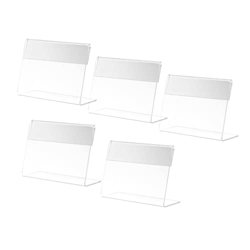 FUNOMOCYA 5 Stück Form Acryl Preisschild Halter Teiliges Hochtransparente Tischaufsteller für Supermarkt Geschäft Hotel Ausstellungen für Preislisten und Werbung FUNOMOCYA 5 Stück Form Acryl Preisschild Halter Teiliges Hochtransparente Tischaufsteller für Supermarkt Geschäft Hotel Ausstellungen für Preislisten und Werbung von FUNOMOCYA