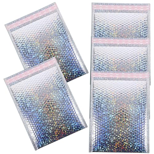 FUNOMOCYA 5 Stück Selbstklebende Luftpolstertaschen Robuste Verpackungstaschen für Versand und Aufbewahrung Silberne Laserfolie Optimaler Schutz für Kleidung und Empfindliche Gegenstände FUNOMOCYA 5 Stück Selbstklebende Luftpolstertaschen Robuste Verpackungstaschen für Versand und Aufbewahrung Silberne Laserfolie Optimaler Schutz für Kleidung und Empfindliche Gegenstände von FUNOMOCYA