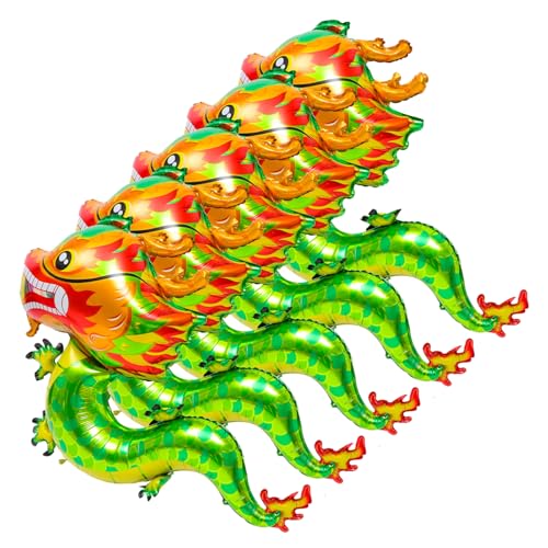 FUNOMOCYA 5 Stück Teiliges Aluminiumfolie Drachen Luftballons Party Deko Chinesisches Neujahr Fotorequisite Langlebig Leicht für Innen Außen Fest Geburtstag Jubiläum FUNOMOCYA 5 Stück Teiliges Aluminiumfolie Drachen Luftballons Party Deko Chinesisches Neujahr Fotorequisite Langlebig Leicht für Innen Außen Fest Geburtstag Jubiläum von FUNOMOCYA