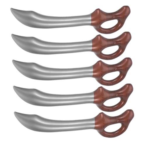 FUNOMOCYA 5 Stück Teiliges Aufblasbares Piratenschwerter spielset Leichtes Piraten cosplay Requisiten Kindergeburtstag Party Dekoration Geschenk von FUNOMOCYA