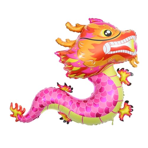 FUNOMOCYA 5 Stück Teiliges Folienballon Chinesischer Drache Langlebiger Aluminium Folienballon Robust und Platzfest für Neujahrs und Partydekoration Innen und Außen Rosa Drachenform FUNOMOCYA 5 Stück Teiliges Folienballon Chinesischer Drache Langlebiger Aluminium Folienballon Robust und Platzfest für Neujahrs und Partydekoration Innen und Außen Rosa Drachenform von FUNOMOCYA