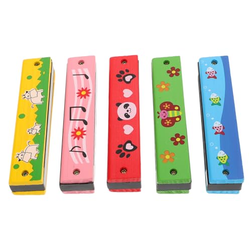 FUNOMOCYA 5 Stück Teiliges Holzmundharmonika für Löchern Frühe Musikalische Einfach zu Lernen Buntes Design Lernspielzeug und Partygeschenk für Anfänger FUNOMOCYA 5 Stück Teiliges Holzmundharmonika für Löchern Frühe Musikalische Einfach zu Lernen Buntes Design Lernspielzeug und Partygeschenk für Anfänger von FUNOMOCYA