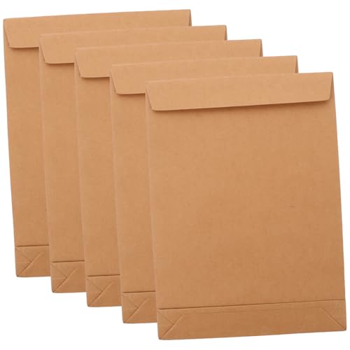 FUNOMOCYA 5 Stück Teiliges Kraftpapier Dokumentenmappe mit Selbstklebendem Verschluss Dicke Aufbewahrungstaschen für Akten Rechnungen Geschäftsunterlagen für Büro Schule und Kleines FUNOMOCYA 5 Stück Teiliges Kraftpapier Dokumentenmappe mit Selbstklebendem Verschluss Dicke Aufbewahrungstaschen für Akten Rechnungen Geschäftsunterlagen für Büro Schule und Kleines von FUNOMOCYA