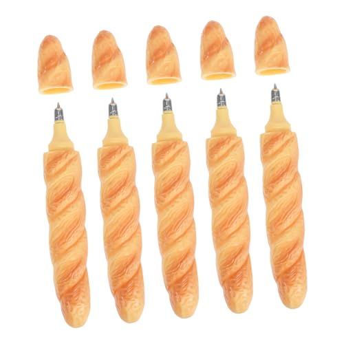 FUNOMOCYA 5 Stück Teiliges Kugelschreiber in Brotform Lustige Baguette Schwarzer Tintenroller Realistische Brotschreibstifte für Schule Büro Kreatives Schreibgerät und Dekoration FUNOMOCYA 5 Stück Teiliges Kugelschreiber in Brotform Lustige Baguette Schwarzer Tintenroller Realistische Brotschreibstifte für Schule Büro Kreatives Schreibgerät und Dekoration von FUNOMOCYA