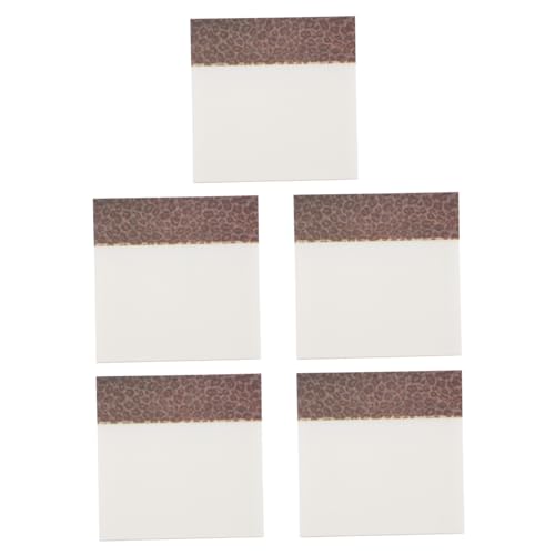 FUNOMOCYA 5 Stück Teiliges Leoparden Muster Memo Pads Sichtbare Haftnotizen Praktische Scratch Pads Glatte Schreiboberfläche Vielseitig für Büro Schule und Alltag Geeignet von FUNOMOCYA