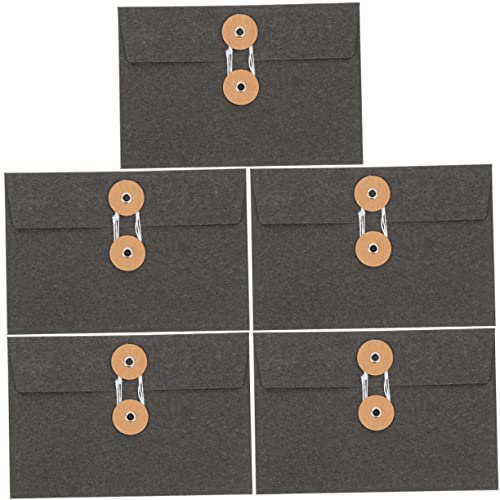 FUNOMOCYA 5 Stück Teiliges Vintage Kraftpapier Umschlag Dicke Kreative Aufbewahrungstaschen für Schüler und Büro Stabile Dokumentenhüllen Umweltfreundliche Postkarten und Papierordner von FUNOMOCYA