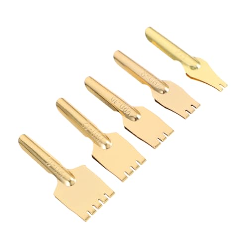 FUNOMOCYA 5 Stück Teiliges Vintage Messing Füllfederhalter Spitzen Flachkopf Feder Kalligraphie Schreibfedern für Schule und Schönschrift FUNOMOCYA 5 Stück Teiliges Vintage Messing Füllfederhalter Spitzen Flachkopf Feder Kalligraphie Schreibfedern für Schule und Schönschrift von FUNOMOCYA
