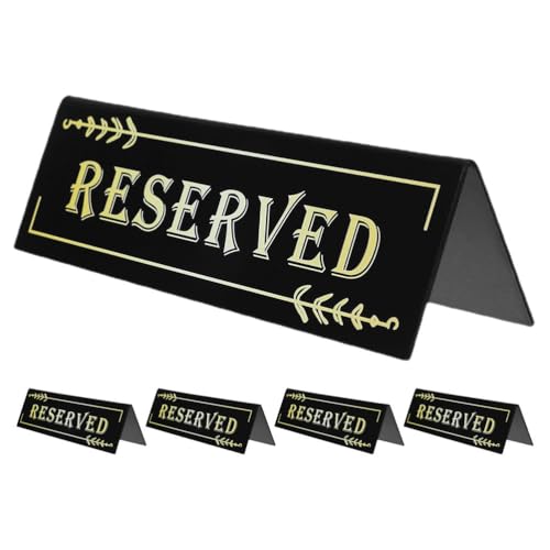 FUNOMOCYA 5-teilige Tischzelte aus Acryl für Gästereservierungen, wasserdichte, doppelseitige Sitzplatzreservierungsschilder für Hochzeits-, Geburtstags- und Partyrestaurants, Besprechungsstühle FUNOMOCYA 5-teilige Tischzelte aus Acryl für Gästereservierungen, wasserdichte, doppelseitige Sitzplatzreservierungsschilder für Hochzeits-, Geburtstags- und Partyrestaurants, Besprechungsstühle von FUNOMOCYA
