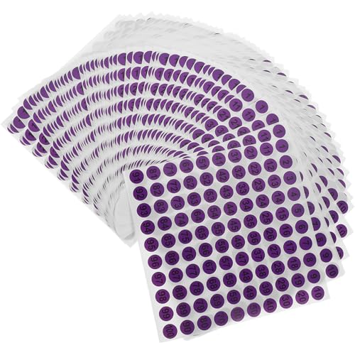 FUNOMOCYA 50 Blatt Nummerierte Selbstklebende Aufkleber Ablösbar Mehrzweckfähige Zahlenetiketten für Einfache Klassifizierung Glatten Oberflächen Schwarzer Druck Violetter Untergrund FUNOMOCYA 50 Blatt Nummerierte Selbstklebende Aufkleber Ablösbar Mehrzweckfähige Zahlenetiketten für Einfache Klassifizierung Glatten Oberflächen Schwarzer Druck Violetter Untergrund von FUNOMOCYA
