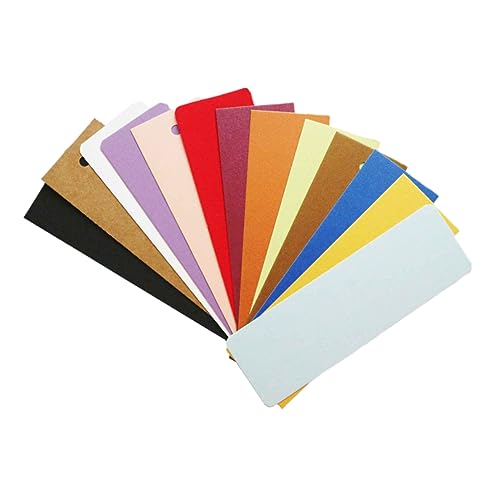 FUNOMOCYA 50 Stück Blanko Kraftpapier Lesezeichen Bunte DIY Pappe zum Selbermachen Stabile Geruchsfreie Lesemarken für Dekoration und Persönliches Gestalten für Schüler und von FUNOMOCYA