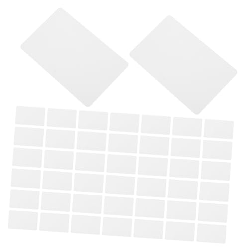 FUNOMOCYA 50 Stück Dual Sided PVC Blankkarten Druckbare Weiße PVC Karten für Visitenkarten Mitgliedskarten und DIY Projekte für Kartendruck und Vielseitige Anwendungen von FUNOMOCYA