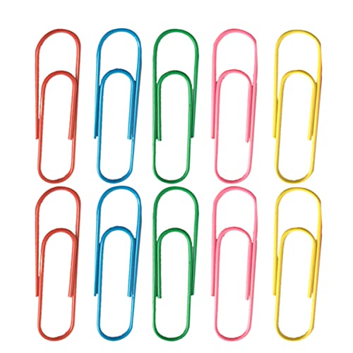 FUNOMOCYA 50 Stück Farbige Büroklammern Jumbo-büroklammern Schulbriefpapier Bunte Klipps Fotoclip Bürobedarf von FUNOMOCYA