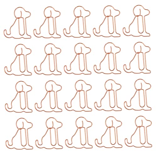 FUNOMOCYA 50 Stück Hund Büroklammern Kreative Tierform Papierclips für Notizen Memos Visitenkarten für Büro und Zuhause und Praktisch von FUNOMOCYA