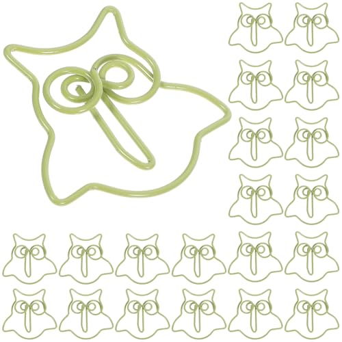 FUNOMOCYA 50 Stück Katzenohren Büroklammern Kreative Tierpapierklammern Multifunktionale Büroklammern für Schule Büro und Zuhause Bunte Eulenform Papierklammern für Notizen und Dekoration von FUNOMOCYA