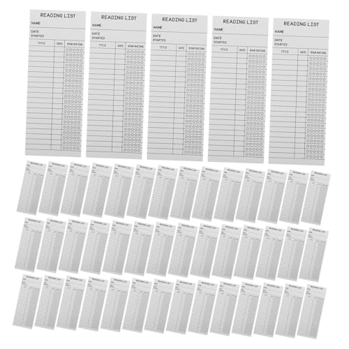 FUNOMOCYA 50 Stück Leselisten Lesezeichen aus Blanko Papier Bibliothekskarten Praktische Lesemarkierer für Schüler und Lehrer Robustes Tragbares Design ohne Loch für Buchliebhaber und FUNOMOCYA 50 Stück Leselisten Lesezeichen aus Blanko Papier Bibliothekskarten Praktische Lesemarkierer für Schüler und Lehrer Robustes Tragbares Design ohne Loch für Buchliebhaber und von FUNOMOCYA