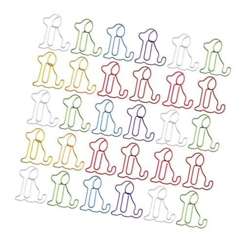 FUNOMOCYA 50 Stück Niedliche Hundeförmige Büroklammern Bunte Papierclips für Büro und Zuhause Vielseitig Einsetzbar als Lesezeichen oder Dokumentenorganisator von FUNOMOCYA